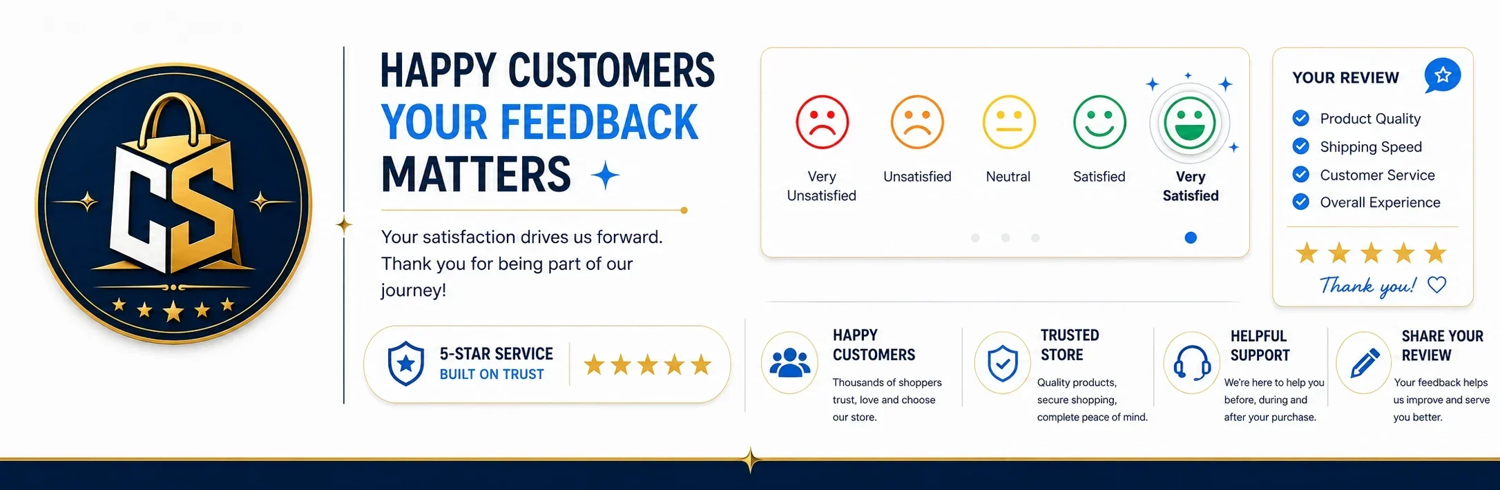 Happy customers your feedback matters